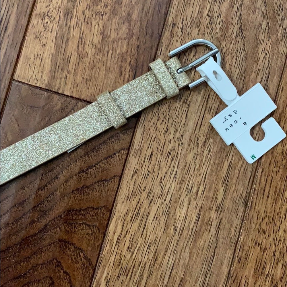 Gold glitter belt